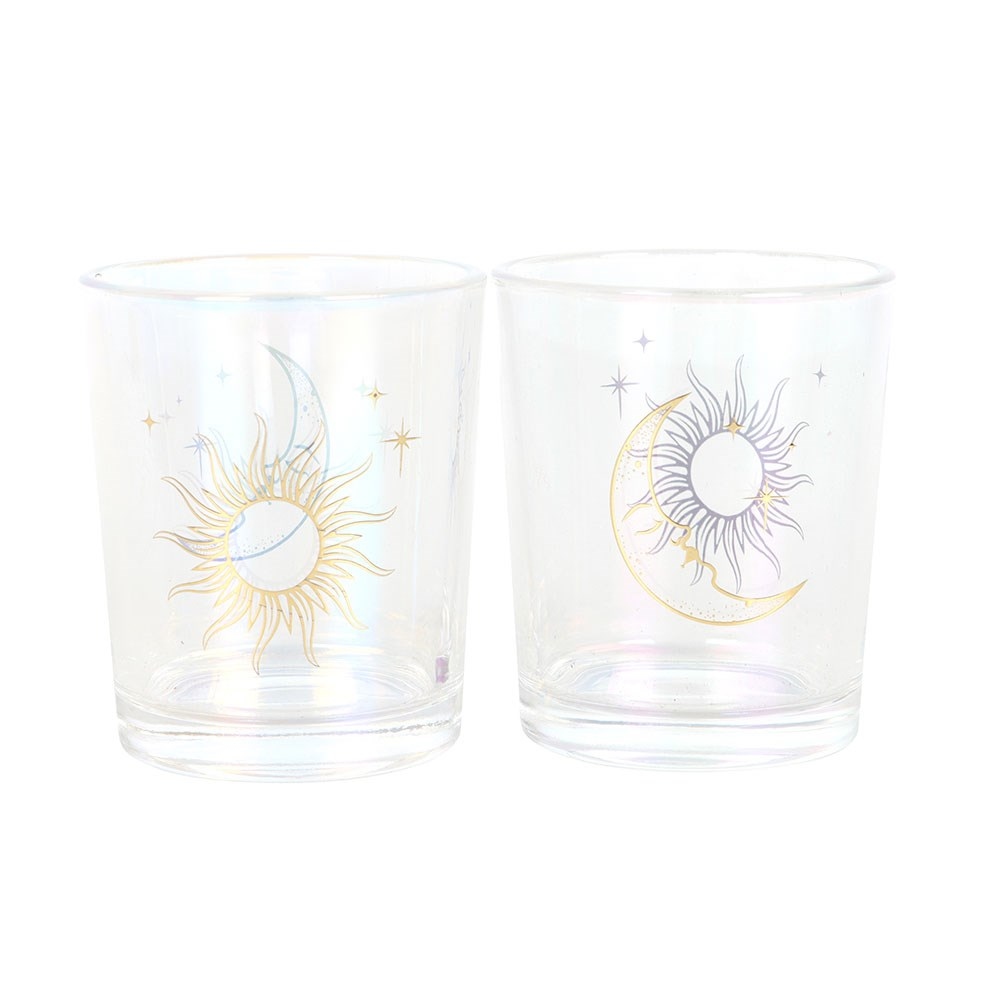 Something Different - Iridescent Sun and Moon Votive Kaarsenstandaard - Multicolours